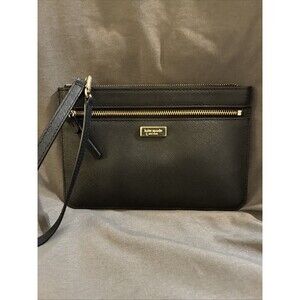 Kate Spade New York Laurel Way Tinie Wristlet Black Leather